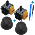 3D стіки механізми Dualshock 4 PS4 V2 датчики холу + стики V1 чорні + викрутка + лопатка