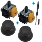 3D стіки механізми Dualshock 4 PS4 V2 датчики холу + стики V1 чорні + викрутка