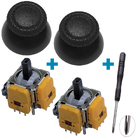 3D механізм PS5 Dualsense із датчиком холу 2 шт + стік V1 чорний 2 шт + викрутка