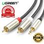 Кабель аудио jack 3.5 mm - 2 RCA-(тюльпаны) (2 м) Элитный Ugreen Оригинал