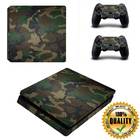 PS4 Slim вінілова наклейка камуфляж Premium