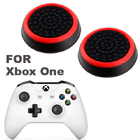 Силіконові накладки для джойстика Xbox One чорні з червоною окантовкою 2 шт