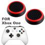 Силиконовые накладки для джойстика Xbox One черные с красной окантовкой 2 шт