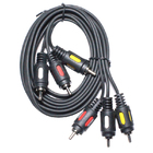 Кабель тюльпани 3RCA to 3RCA 1.8m (Atcom)