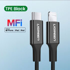 Кабель USB Type C - Lightning для заряджання iPhone 13 / Macbook Pro PD 20W чорний