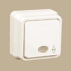 Misya вимикач прохідний 1-ий із підсвічуванням зовнішній кремовий