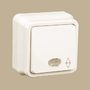 Misya выключатель проходной 1-ый с подсветкой наружный кремовый