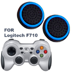 Силіконові накладки для геймпада Logitech F710 чорні з бірюзовим 2 шт