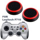 Силіконові накладки для геймпада Logitech F710 чорні з червоним 2 шт
