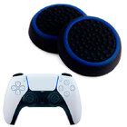 Силіконові накладки для джойстика PS5 DualSense чорні з синьою окантовкою 2 шт