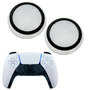 Силиконовые накладки для джойстика PS5 DualSense белые с черной окантовкой 2 шт