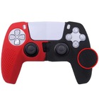 Силіконовий чохол для геймпада PS5 Dualsense (червоно-чорний)