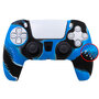 Силиконовый чехол для джойстика PS5 Dualsense камуфляжный черно-синий