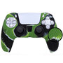 Силиконовый чехол для джойстика PS5 Dualsense камуфляжный черно-зеленый