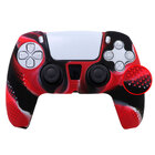 Силіконовий чохол для джойстика PS5 Dualsense камуфляжний чорно-червоний