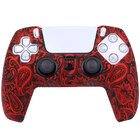 Силіконовий чохол для джойстика PS5 Dualsense (принт пейслі) RED