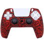 Силиконовый чехол для джойстика PS5 Dualsense (принт пейсли) RED