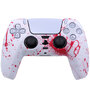 Силиконовый чехол для джойстика PS5 Dualsense (white-red)