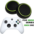 Силіконові накладки для джойстика Xbox Series X/S чорні з салатовою окантовкою 2 шт.