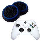 Силіконові накладки для джойстика Xbox Series X/S чорні з синьою окантовкою 2 шт