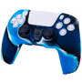 Силиконовый чехол для джойстика PS5 Dualsense камуфляжный синий