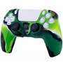 Силиконовый чехол для джойстика PS5 Dualsense камуфляжный зеленый