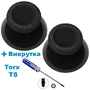 Стики грибки для джойстика Xbox Series X/S мodel 1914 (черные) + отвертка T8